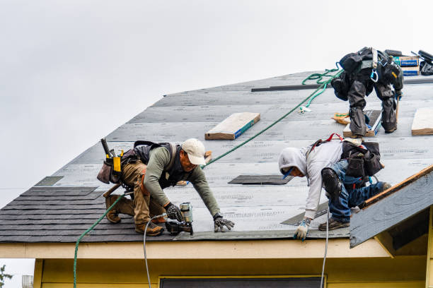 Professional Roof Replacement technician working in Hooper, WA